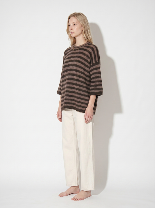 A-21 The Earth-Tone Whisper Knit(3/4 Sleeve)