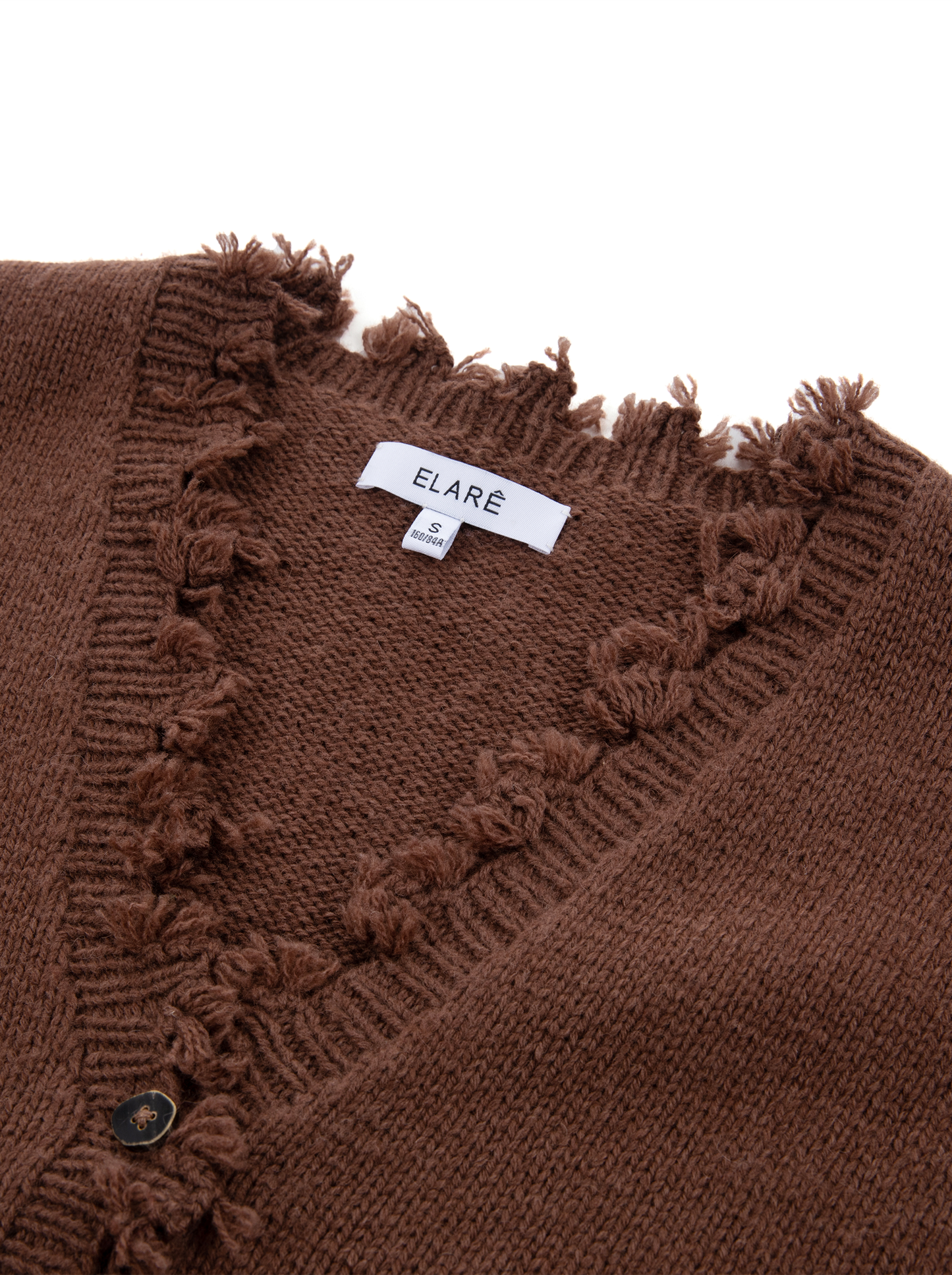 A-01  Raw Edge Frayed Cardigan