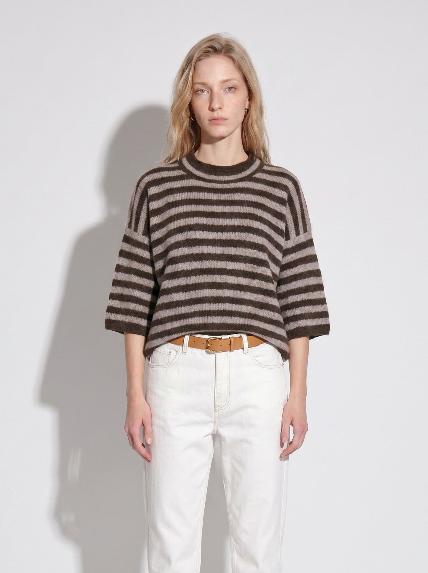A-21 The Earth-Tone Whisper Knit（3/4 Sleeve）