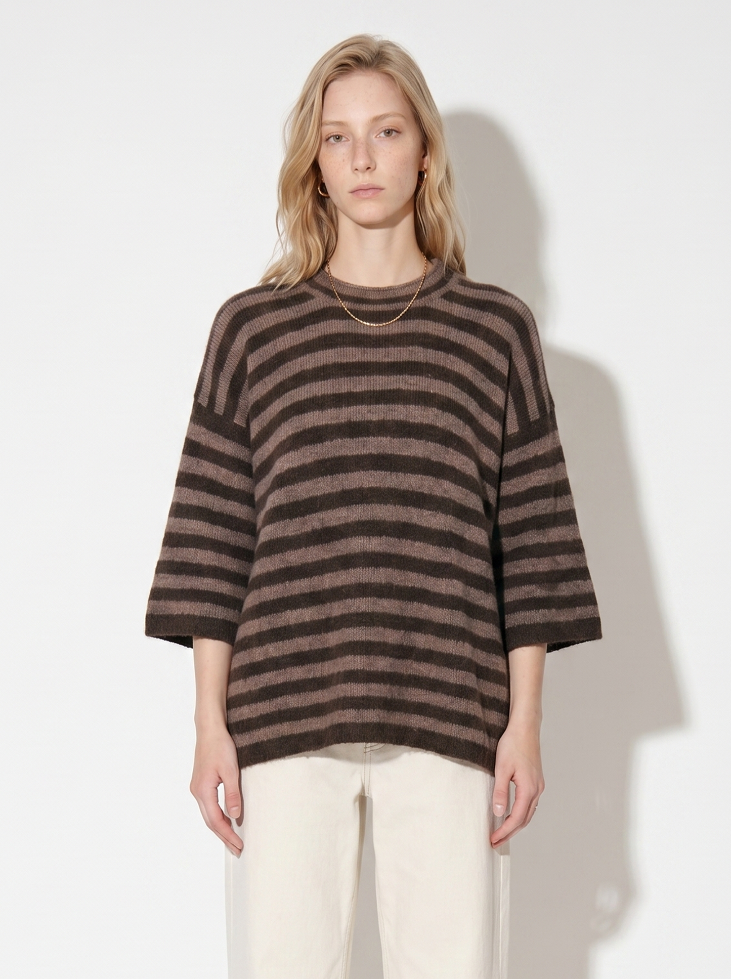 A-21 The Earth-Tone Whisper Knit（3/4 Sleeve）