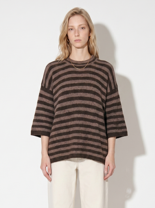 A-21 The Earth-Tone Whisper Knit（3/4 Sleeve）