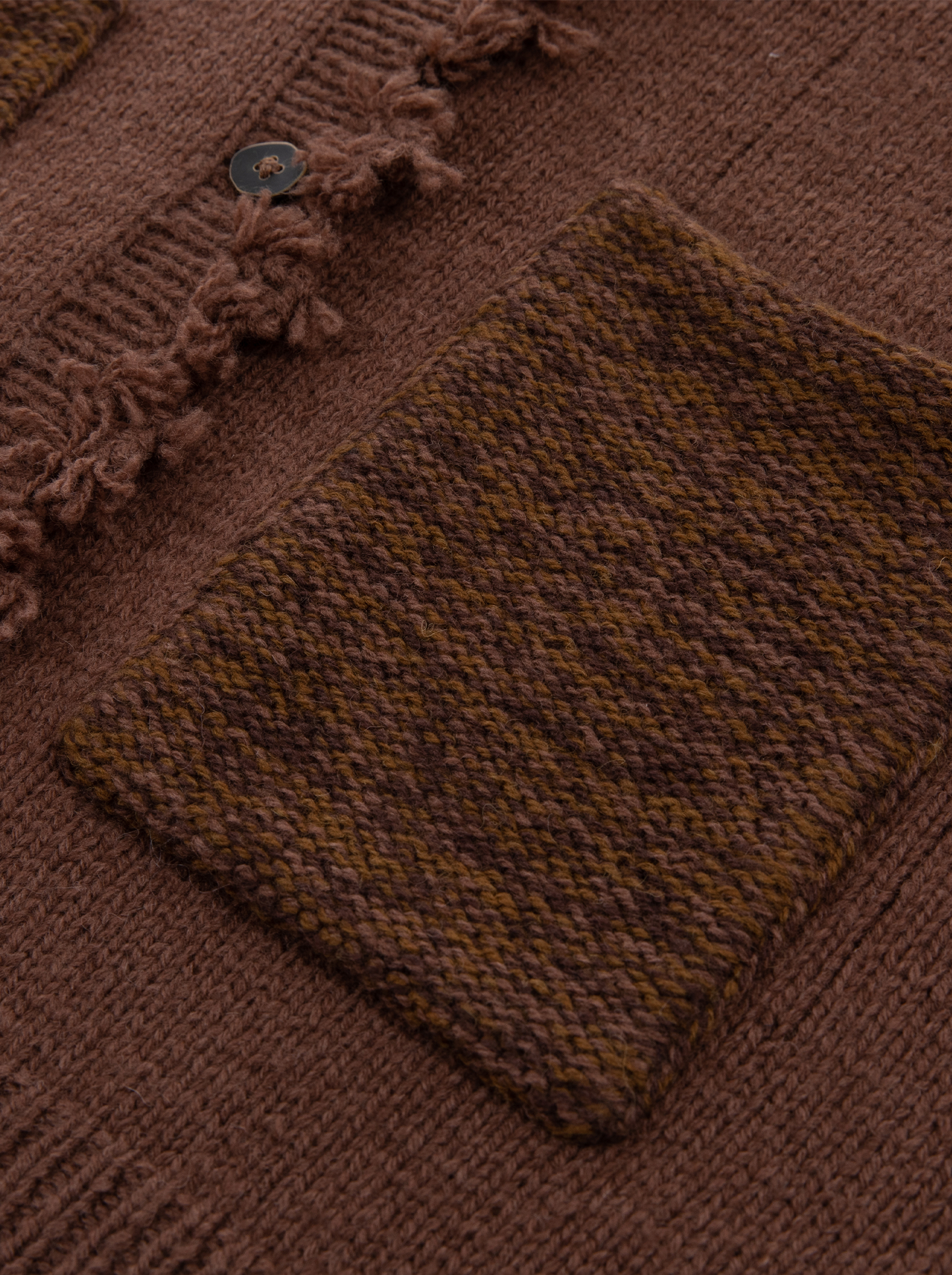 A-01  Raw Edge Frayed Cardigan