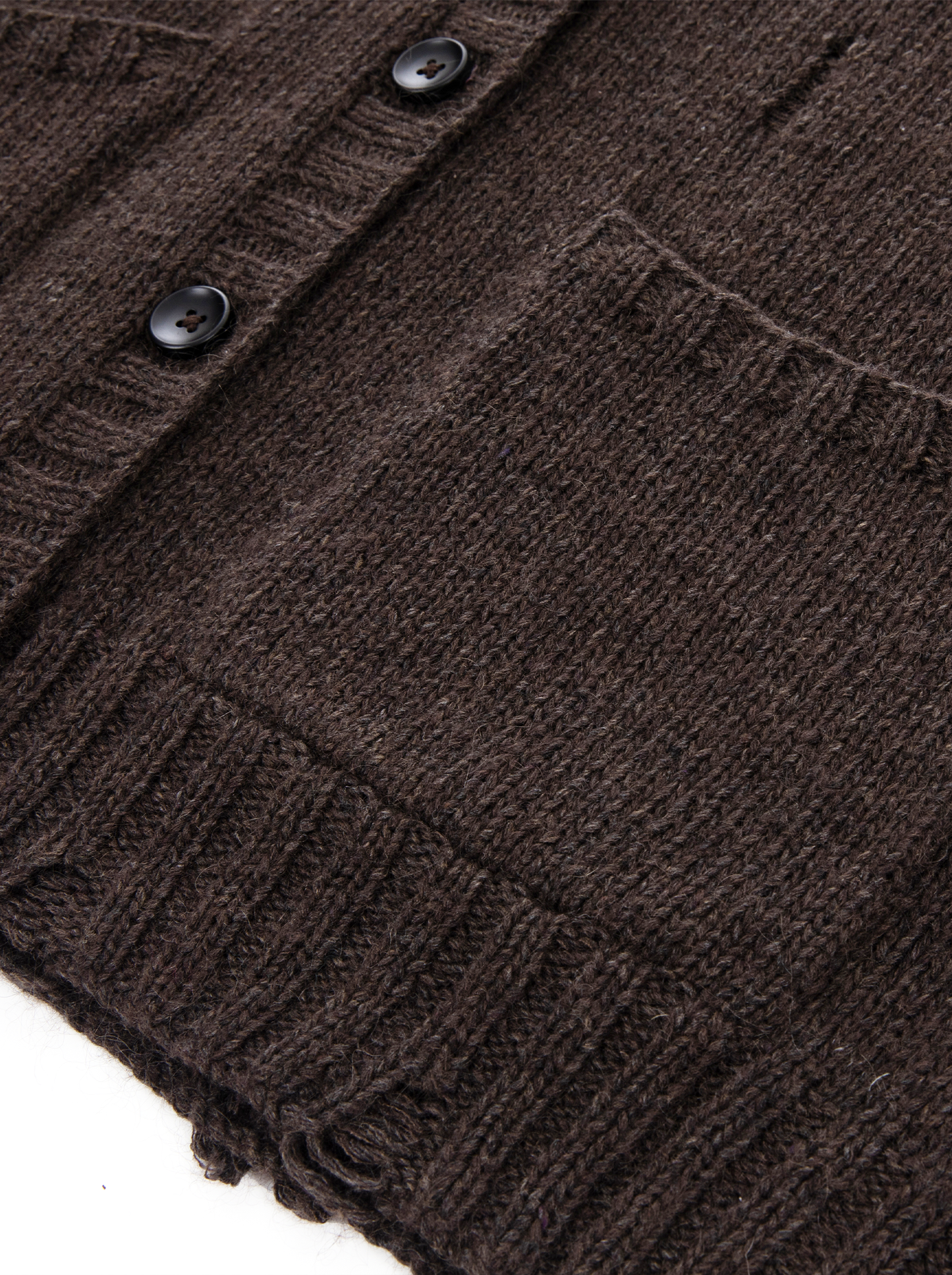 A-02 Vintage-Style Distressed Cardigan