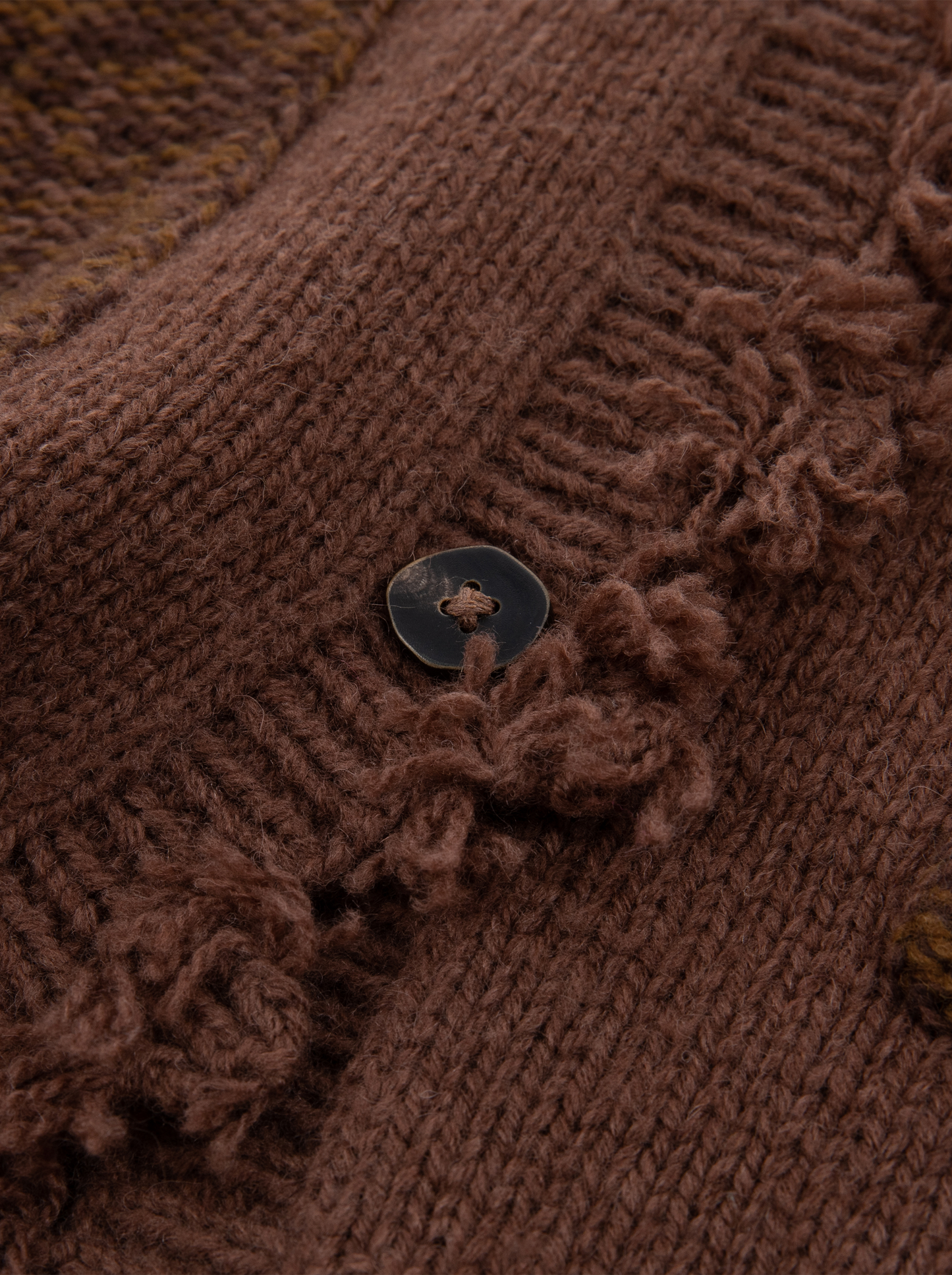 A-01  Raw Edge Frayed Cardigan