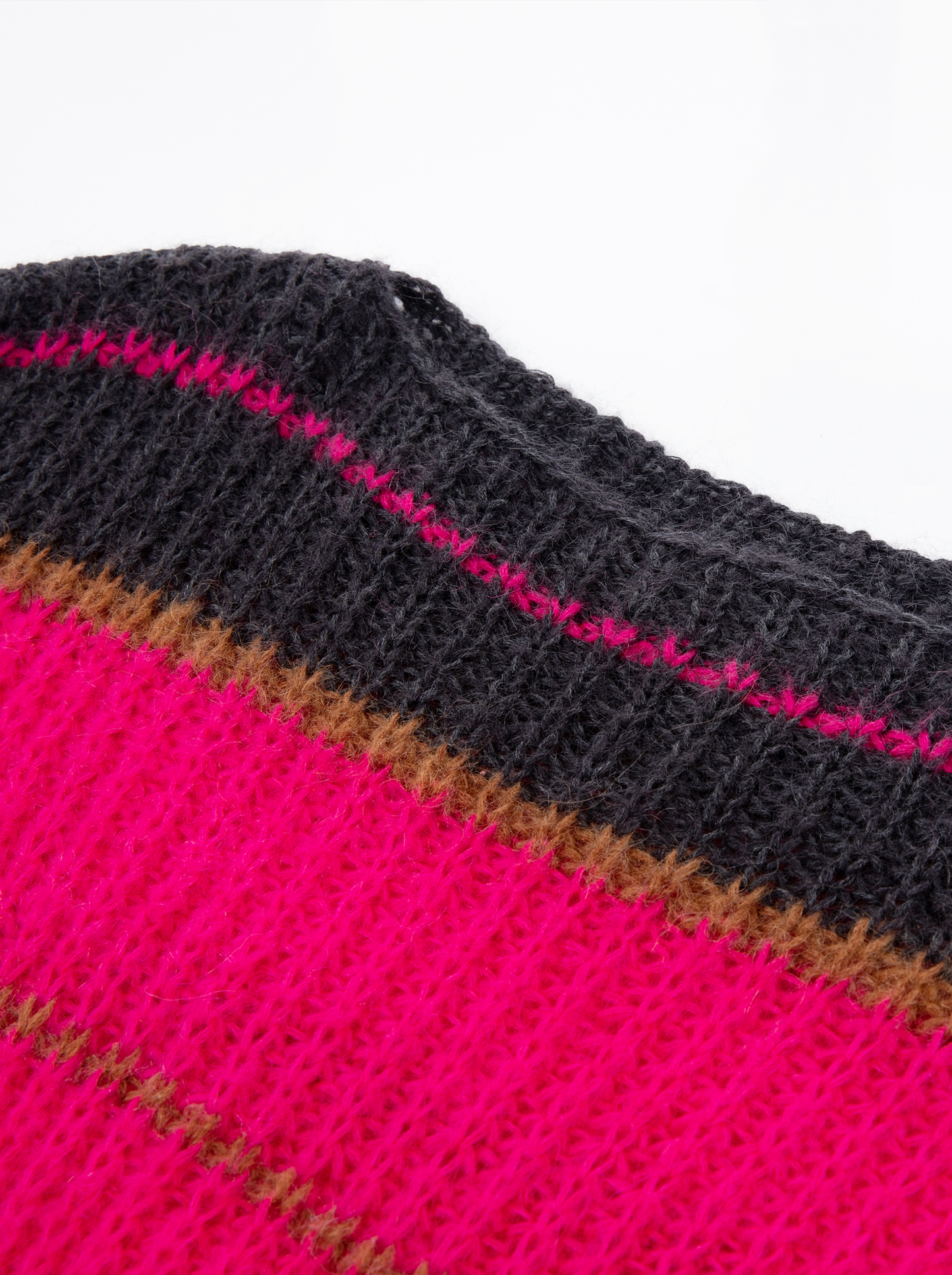 A-18 The Luminous Mohair Colorblock Sweater
