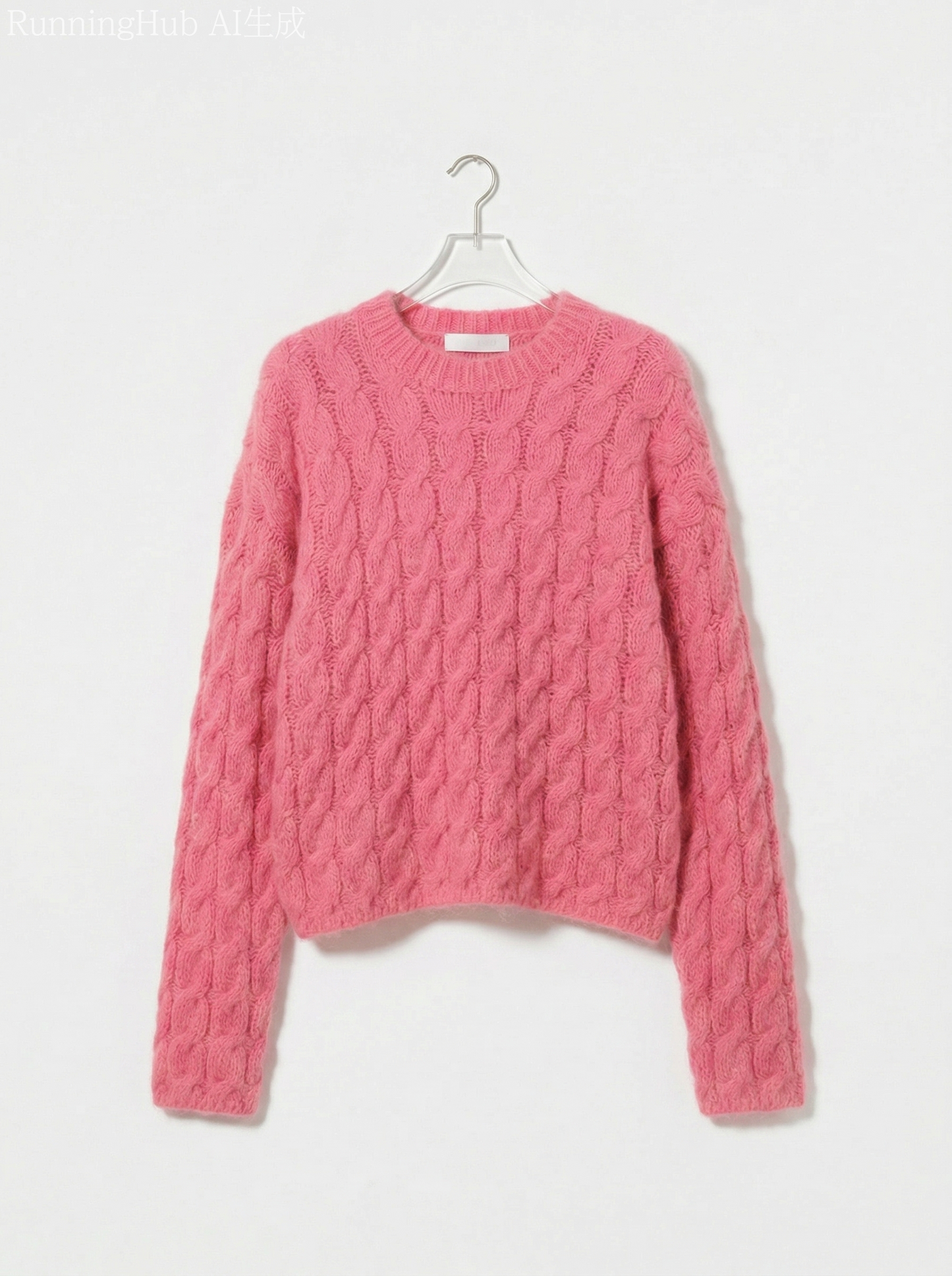 A-23 The Pop of Pink Cable Knit