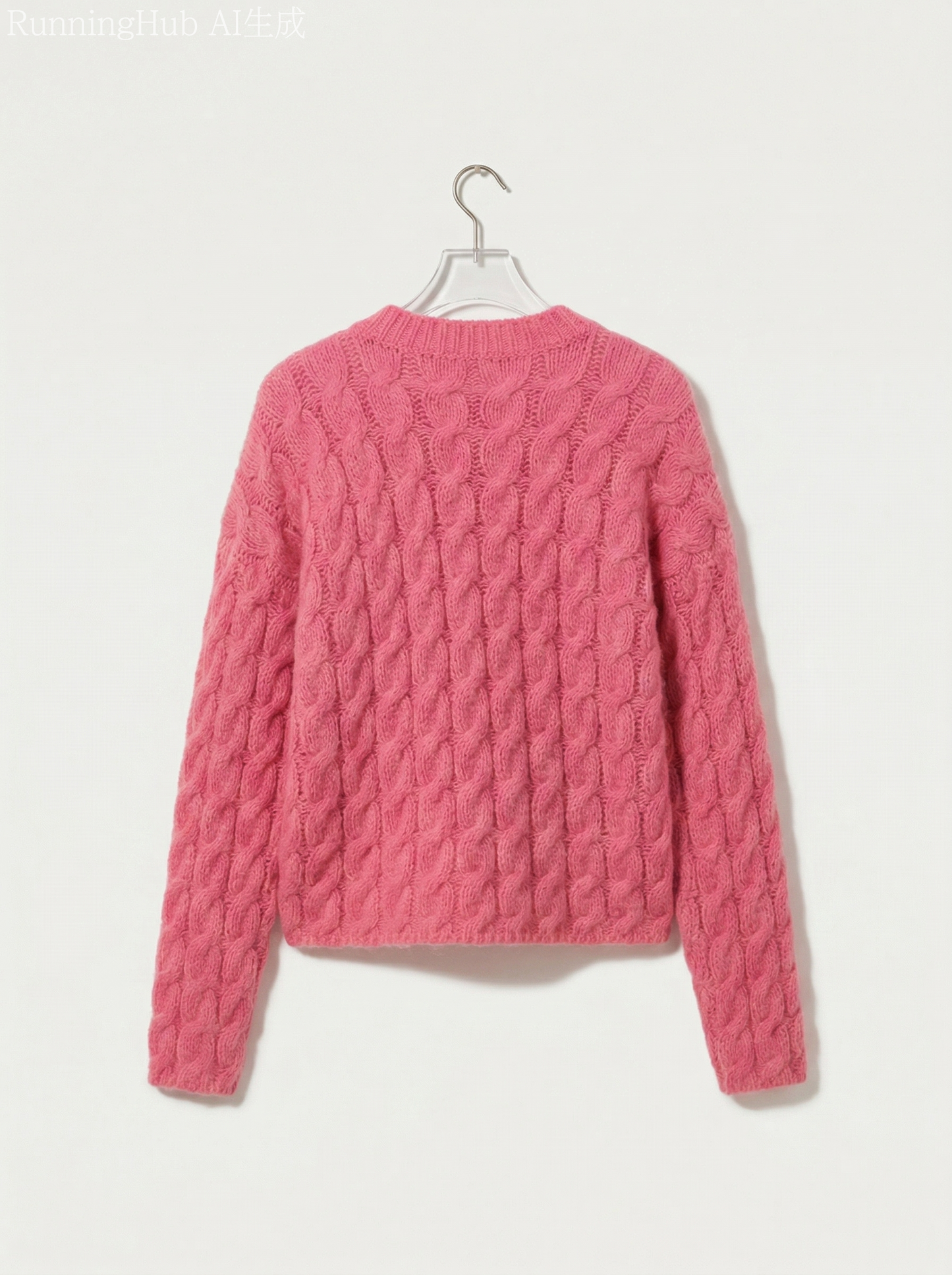 A-23 The Pop of Pink Cable Knit
