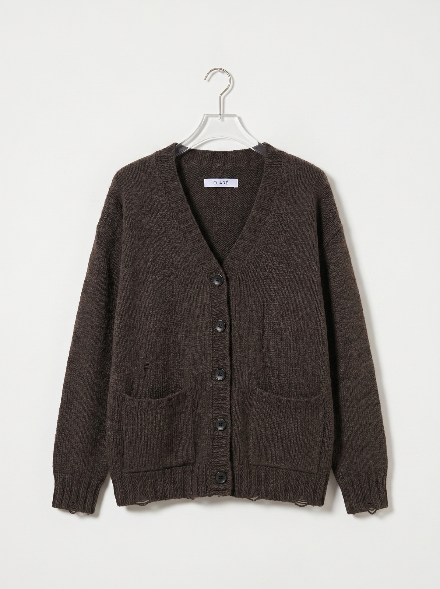 A-02 Vintage-Style Distressed Cardigan