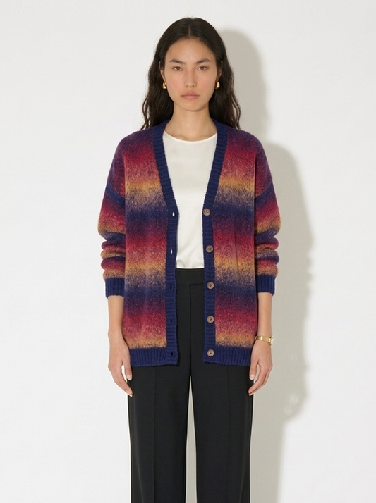 A-07 Sunset Glow Mohair Cardigan