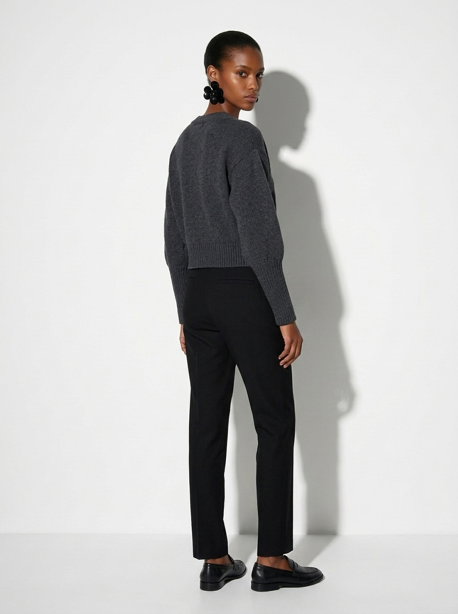A-05 Hand-Knit Textured Crop Cardigan