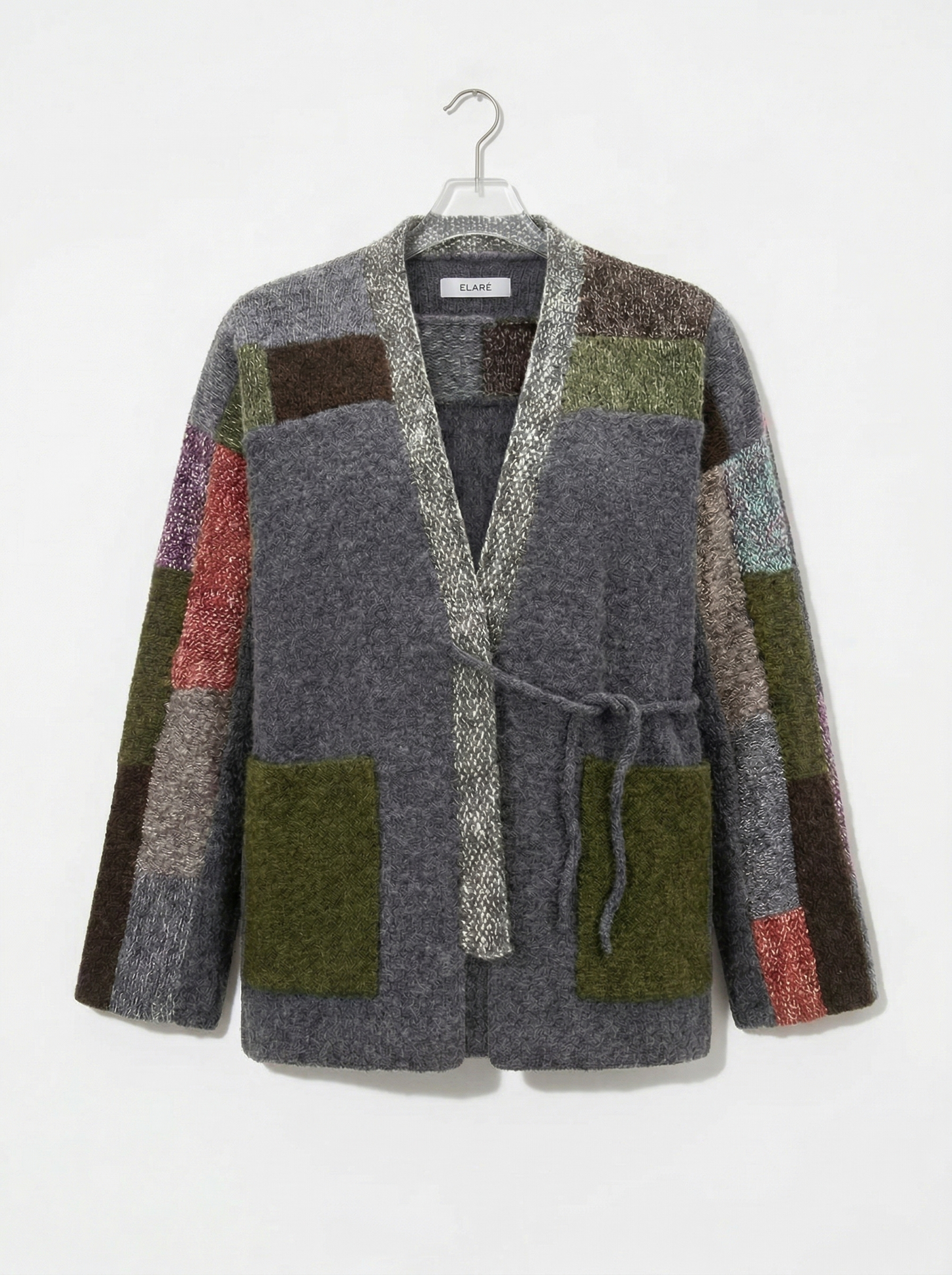 A-03 Patchwork Wrap Cardigan