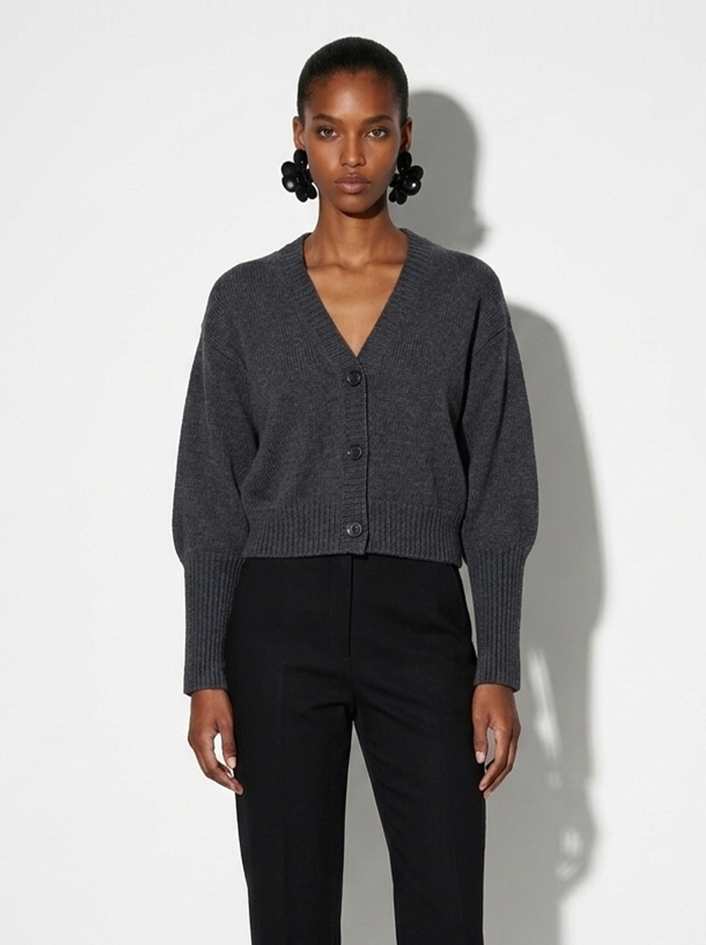 A-05 Hand-Knit Textured Crop Cardigan