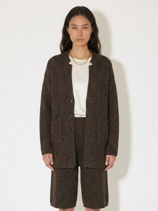 A-12 The Earth-Tone Textured Cardigan