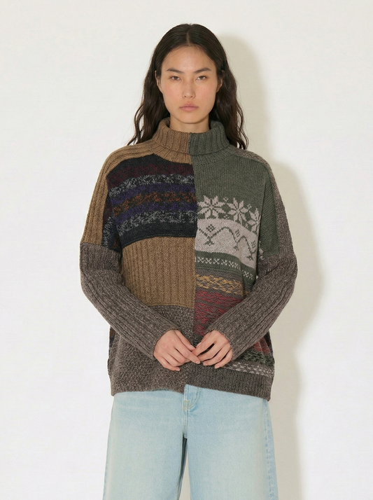 A-26 The Alpine Patchwork Turtleneck