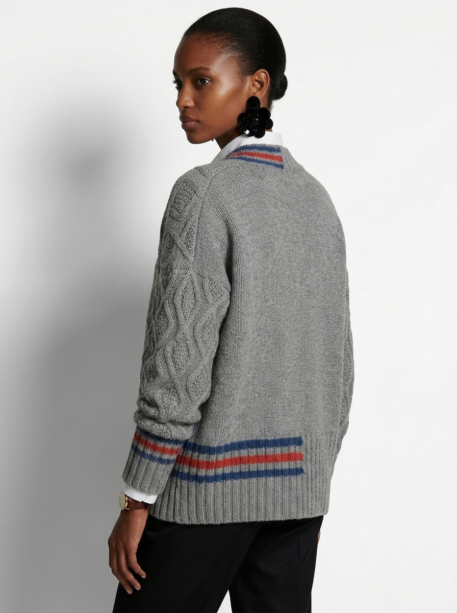 A-13 The Asymmetric Varsity Cardigan