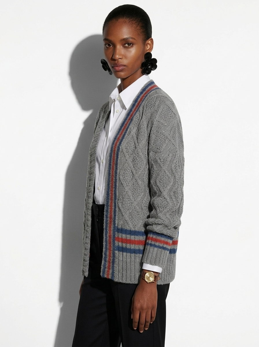 A-13 The Asymmetric Varsity Cardigan