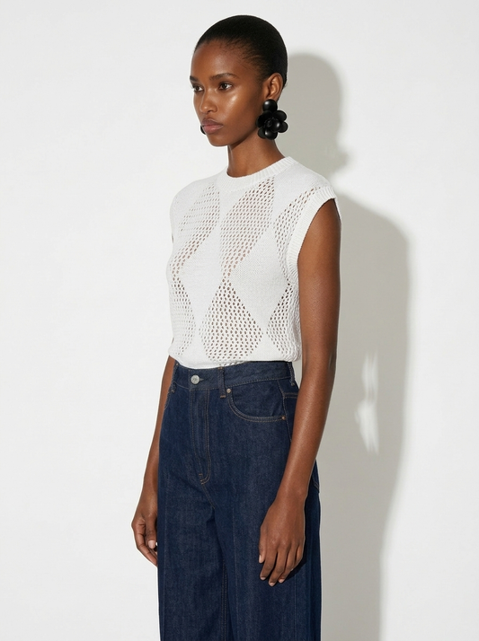 A-15 The Hand-Knit Cotton-Silk Vest