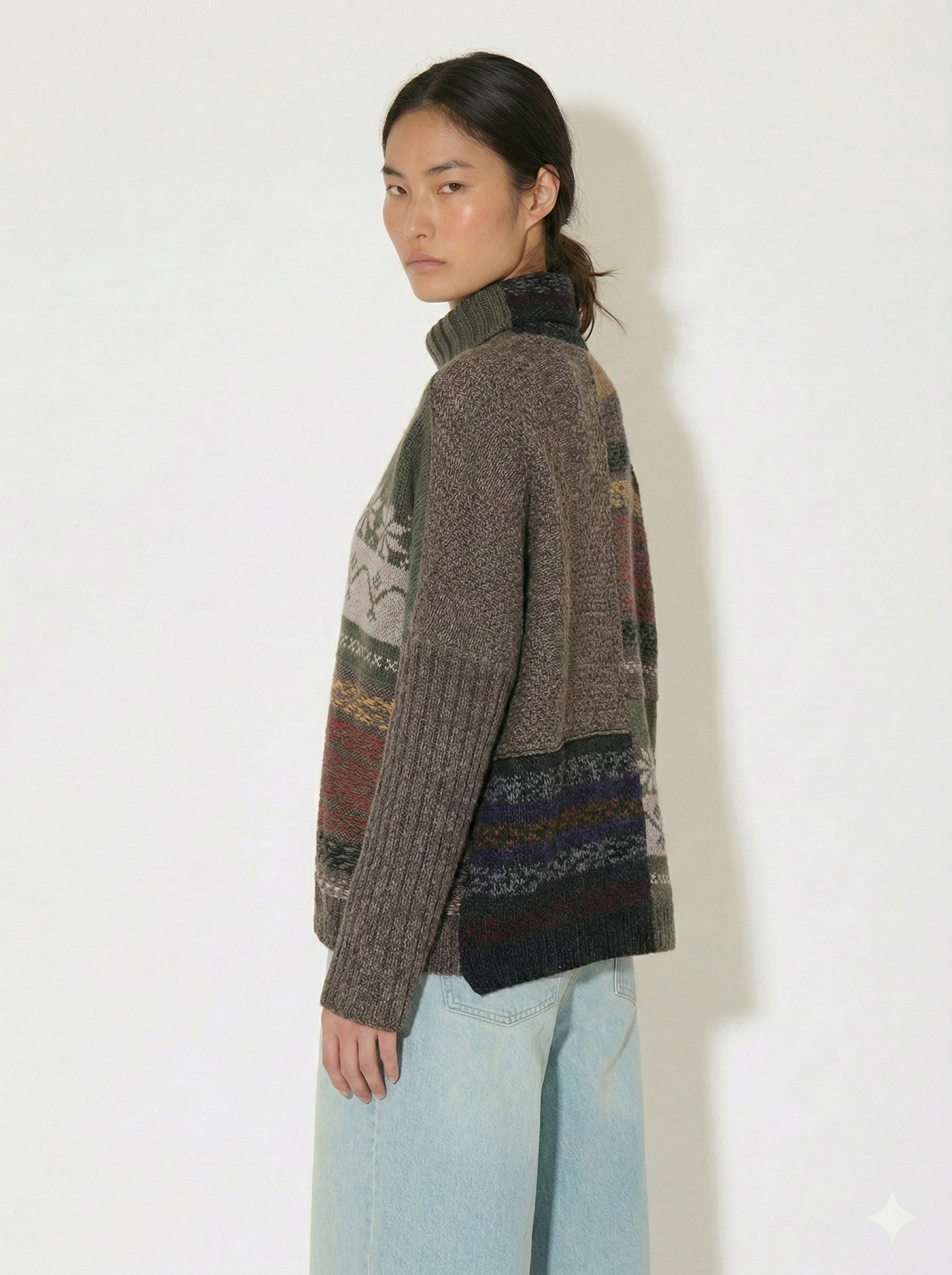 A-26 The Alpine Patchwork Turtleneck