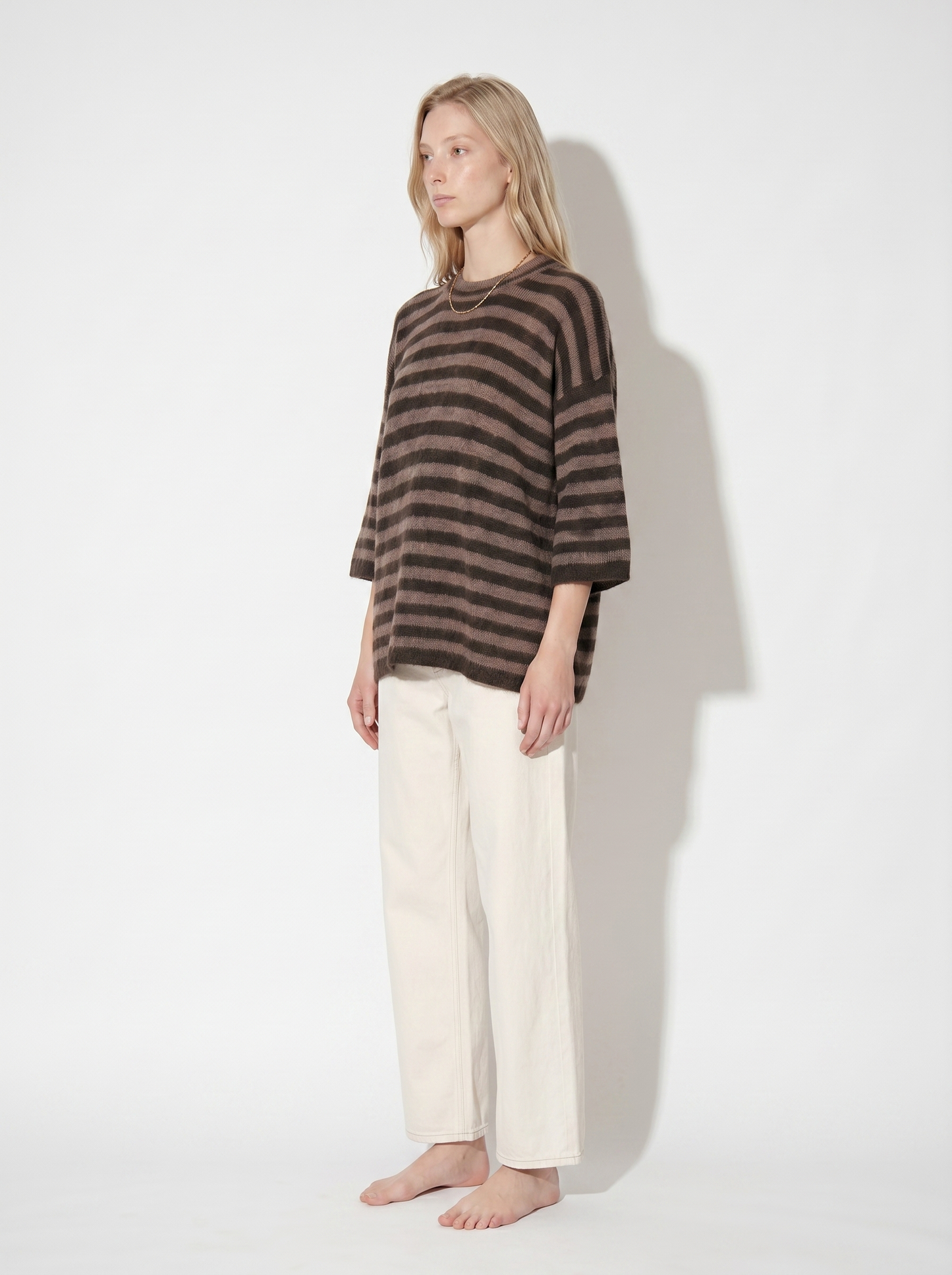 A-21 The Earth-Tone Whisper Knit（3/4 Sleeve）